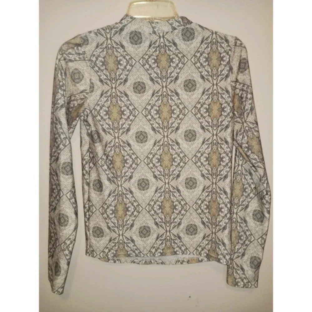 Sisstrevolution Womens Print Rash Guard Long‎ Sleeve Swim Top Medium